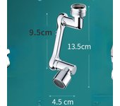 Aireador de grifo giratorio para lavabo con rotación de 1080 grados para baño, adecuado para lavarse la cara, hacer gárgaras y lavarse los ojos blanco