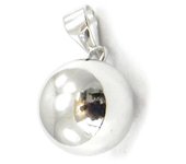 Les Trésors De Lily [I4232] - Pendentif Argent 'Billes' argenté (rhodié) - 1. 2 cm (boule entière)