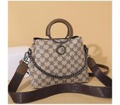 Bolso cruzado versátil de gran capacidad con cadena, bolso de mano con anillo de hombro ancho de alta calidad, novedad de Otoño/Invierno 2023