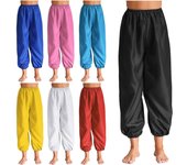 Pantalones de baile de ópera unisex con cintura elástica y corte holgado, bombachos tradicionales para ballet, folclore o teatro. 160 azul claro