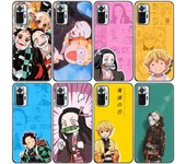 Funda de silicona para teléfono con dibujos animados de Anime japonés Demon Slayer para Xiaomi Redmi Note 11 10 9 8 Pro 11T 10T 10S 9S 8T 9 9A 9C 9T Redmi 9
