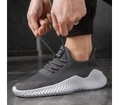 Zapatillas de correr para hombre, zapatillas cómodas transpirables, zapatillas de tenis para hombre, zapatos deportivos informales ligeros, antideslizantes con cordones para hombre 39 blanco
