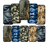 Funda de teléfono para Samsung Galaxy S25, S24, S23, iPhone 16, 15, Xiaomi Redmi Note 14, 13, 12, 16E, X, 11 Pro Max, Moto, Huawei, camuflaje militar, camuflaje del ejército. for Redmi Note 12S bolo