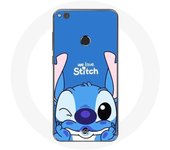 Coque pour Huawei P8 Lite 2017 Stitch mignon fond bleu