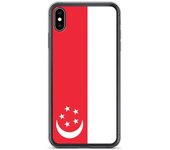 Funda iPhone - Drapeau Singapour - XS Max - Souple - Plástico Transparente - Diseño Vertical