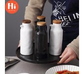 Hi-botella de aceite sellada de cerámica, dispensador de aceite de oliva a prueba de fugas, bote para condimentos, salsas, botes, herramienta de cocina, 400ml