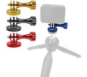 Adaptador de montaje para trípode de cámara de acción, resistente a la corrosión y al óxido, instalación sencilla, montaje de monopié con tornillo de mariposa para GoPro 12 rojo