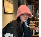 Sombrero de pescador de felpa para mujer, diseño de moda de otoño e invierno, estilo coreano caqui
