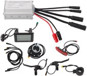 Kit de controlador de motor sin escobillas de 36 V, 48 V y 250 W con pantalla LCD y modificación de batería de litio para bicicleta.