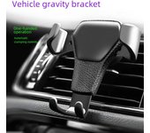 Soporte Gravity para teléfono móvil para la salida de aire del coche - Piel sintética non-rotatable blanco