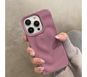 Funda 3D plisada con ondas de agua y corazón para iPhone 13, 14, 11 y 12 Pro Max, carcasa de silicona mate suave a prueba de golpes For iPhone 12 Pro azul