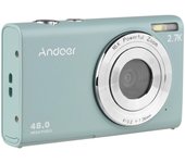 Andoer 2.7K Cámara digital Videocámara compacta 48MP Enfoque automático Pantalla IPS de 2.88 pulgadas Zoom 16X verde