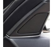 2 piezas de embellecedor decorativo para el hueco del altavoz de la puerta delantera del coche para BMW Serie 5 F10 2011-2017, color plateado.