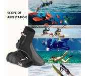 Botas de buceo de neopreno de 5 mm Botas de traje de neopreno con cremallera lateral para hombres y mujeres Buceo con esnórquel 44