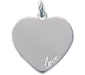 Les Trésors De Lily [C7251] - Pendentif Argent 'Love' argenté - 30x27 mm