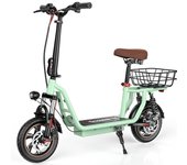 Patinete eléctrico plegable iScooter i12, 500 W, 36 V, 7,5 Ah, 25 km/h, 35 km de autonomía, doble suspensión, neumáticos de 12 , ideal para desplazamientos urbanos 36V 500W 7.5Ah negro
