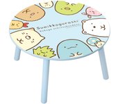 Mesa redonda de madera Sumikkogurashi de 56 cm en color azul claro azul claro