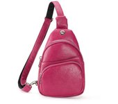 Bolso De Pecho Deportes Femeninos Mochila Pequeña Multifuncional Casual Simple Ligero Retro Bolso Masculino Bolso De Hombro Inclinado Bolso De Cuero Suave De PU para Teléfono Móvil negro