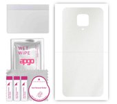 apgo Protective Skin Sticker for the back compatible with Xiaomi Redmi Note 9 Pro, Wrap Film, Foil, Vinyl - Pattern Matte Transparent