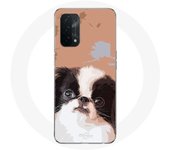 Coque Maniacase pour pour Oppo A74 5G Épagneul japonais Noir et Blanc Race de chiens