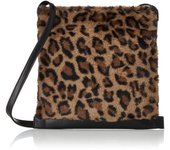 Bolso de hombro sin fuelle de piel ecológica con estampado animal Lou 2984 Leopard [Rootote] LT.Baby FlattoteFur-A