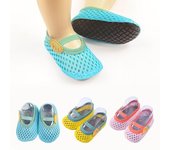 1 par de zapatos antideslizantes de playa para niños pequeños, llamativos zapatos de moda de verano para niños pequeños S amarillo