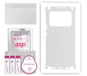apgo Protective Skin Sticker for the back+sides compatible with Xiaomi Mi  11 Ultra, Full Wrap Film, Foil, Vinyl - Pattern Transparent Carbon