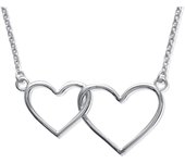 Les Trésors De Lily [K7787] - Collier Argent 'Love' argenté (rhodié) - 30x16 mm plata