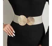 Cinturones de corsé para vestido de abrigo con sello de cintura ancha elástica a la moda de alta calidad para mujer pretina femenina de diseñador de lujo 70cm blanco
