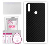 apgo Protective Skin Sticker for the back compatible with TP-Link Neffos X20, Wrap Film, Foil, Vinyl - Pattern Carbon Black
