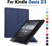 Folding Folio Stand Case PU Leather 7 inch eReader Shell Smart Cover for Kindle Oasis 2/3 Desktop marrón