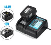 Dc18rc para cargador Makita para Makita 18v 14 .4v cargador de batería Bl1830 Bl1850 Bl1860 Bl1430 Bl1440 Bl1815 3a Dc18ra Dc18rd Dc18rt