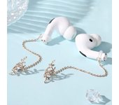 Pendientes antipérdida de acero inoxidable Clip de oreja inalámbrico para AirPods Pro 2/AirPods 3 2 1 oro
