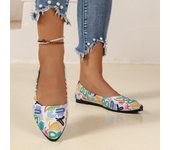 Moda Otoño 2024 Nueva Moda Zapatos Individuales para Mujer Zapatos Planos Versátiles Cómodos e Casuales para Mujer 35 azul cielo