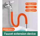 Extensor de grifo de cocina universal con rotación de 360°, manguera flexible de silicona, tubo de grifo de agua para lavabo de baño.