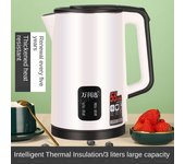 Hervidor eléctrico de viaje de 1500W, té y café de 3L con Control de temperatura, electrodomésticos con función de mantenimiento del calor, hervidor inteligente de cocina AU blanco