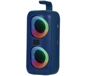 Altavoz portátil ligero A85 RGB, altavoz de tarjeta portátil para exteriores, radio de baile cuadrada con doble bocina azul