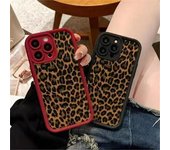Funda blanda antideslizante marrón para iPhone 14 Pro Max, diseño de leopardo XS, para Apple 12 Plus. iPhone 7/8/SE2/SE3