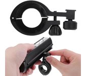 Soporte de luz para bicicleta de aleación de aluminio, soporte delantero para luz de bicicleta, soporte ligero para lámpara de bicicleta, accesorios portátiles para bicicleta negro