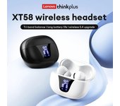 Nuevos auriculares inalámbricos Lenovo XT58 con Bluetooth 5,4, estéreo HIFI, HD, llamadas de voz, reducción de ruido, auriculares para juegos de música blanco