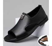 Sandalias de verano para hombre, de alta calidad, cómodas, para exteriores, para playa, ligeras, antideslizantes, informales, de cuero, huecas 38 caqui