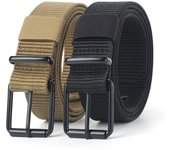 Cinturón de hombre con hebilla de aleación, cinturones elásticos transpirables para hombre, cinturón de diseño vaquero, cinturón táctico para exteriores, regalos militares verde del ejército