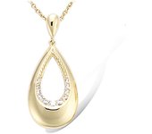 Les Trésors De Lily [N1532] - Colgante chapado en oro 'Sissi' oro blanco - 30x12 mm oro