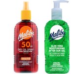 Malibu spf50 bronzing oil 200ml + aloe gel after tanning 200ml
