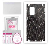 apgo Protective Skin Sticker for the back+sides compatible with Realme 8 5G, Full Wrap Film, Foil, Vinyl - Pattern Carbon Black Pixel