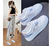 Zapatos deportivos casuales nuevos de primavera para mujer, zapatos planos cómodos para patineta al aire libre, zapatos para caminar para mujer 36 azul