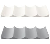 Estante para botellas apilable para vinos, estante para botellas de bebidas, estante para almacenar latas de vino para refrigerador de escritorio marfil