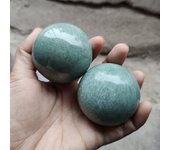2pcs / par anciano balonmano bolas de salud superficie lisa aliviar el estrés Lushan Jade Fitness Ball para el dedo 52mm