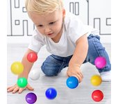 Juego de 100 pelotas redondas de PE gruesas, resistentes al aplastamiento, sin BPA ni ftalatos, seguras para interiores y exteriores, para bebés y niños pequeños.