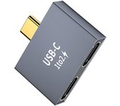 Phone Adapter 1 to 2 PD Charger USB C Male to Dual USB C Female Type-C Splitter Data Transfer